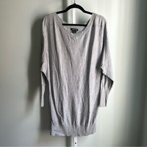 Trouve Gray Oversized Lightweight Tunic
